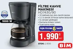 PHİLİPS HD7430/90 FİLTRE KAHVE MAKİNESİ